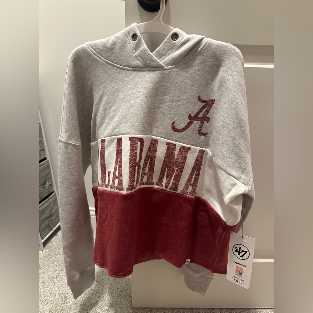 Medium Grey/Red/White Alabama Hoodie